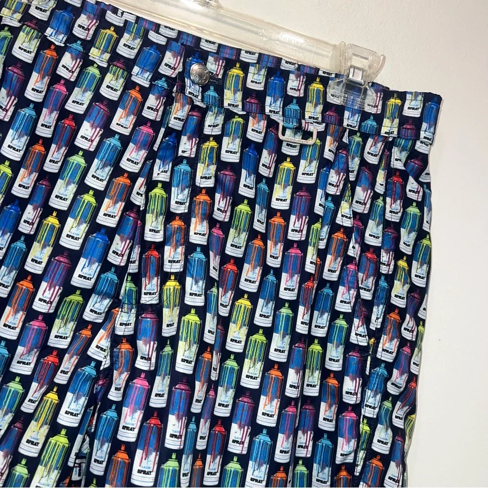 Peter Millar Collection Swim Trunks Board Shorts Spray Paint Can Size  Small